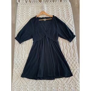 Arula Smocked Bodice Swiss Dot Short Sleeve Dress Size 1X